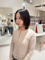 ステラ ヘア デザイン サロン(STELLA hair design salon)&nbsp;ミディアムボブレイヤー　ブラックカラー　【杉若】