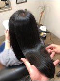 髪質改善ストレートエステ 黒髪ロングストレート【verite 南柏】