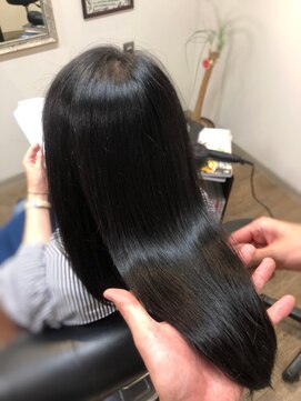 髪質改善専門ヘアエステサロン ヴェリテ(Verite) 髪質改善ストレートエステ 黒髪ロングストレート【verite 南柏】
