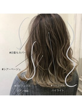 スーベニール(souvenir) ハイライト ミルクティーグレージュカラー ケアブリーチ