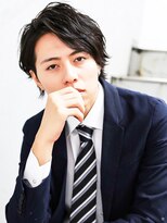 アップバングモテる流行イケメン黒髪モテ髪ツーブロックビジネス
