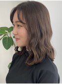 ミルクティーベージュダブルカラーインナーカラー韓国20代前髪