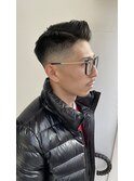 スキンフェード×ハードパート
