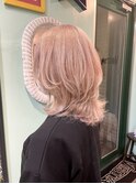 ミルクティーベージュ×ウルフカット