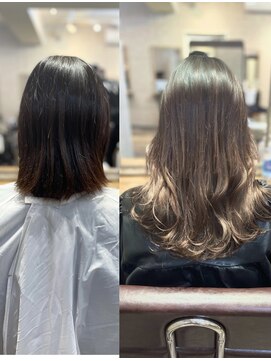 ルフレ 新宿本店2nd(Reflet) プルエクステ　プラチナ80本