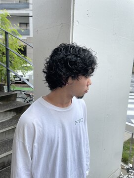 メリケンバーバーショップ フクオカ(MERICAN BARBERSHOP FUK) メンズカットニュアンススパイラルマッシュ