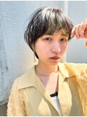 salon sea大野 ショート×グリーン2