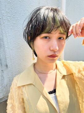 サロン シー(salon sea) salon sea大野 ショート×グリーン2