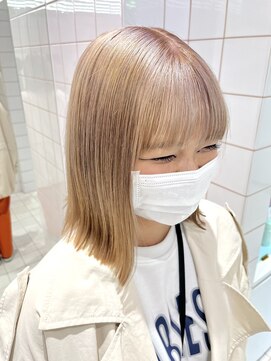 ロンドルーチェ 心斎橋(Lond luce) ダークアッシュ/ミディアムレイヤーカット［髪質改善/縮毛矯正］