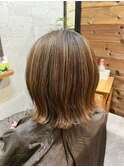 外ハネくびれヘア切りっぱなしボブ[Porco.]