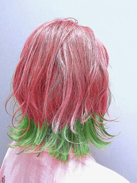 ステラ ユメオイビト(Stella yumeoibito) イメチェン!鬼滅カラー(甘露時蜜璃)外ハネボブ×ワイドバング