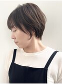 前髪/イメチェン/ショートボブ/白髪染め/白髪ぼかし/ボブ/40代
