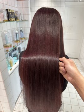 ロンドルーチェ 心斎橋(Lond luce) ダークアッシュ/ミディアムレイヤーカット［髪質改善/縮毛矯正］