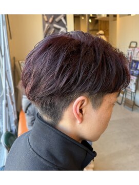 アイフラット 本店(I-FLAT) メンズスタイル×ボルドーレッド