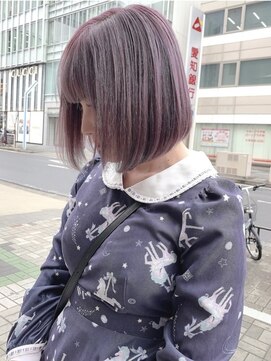 リルミー ミュエナ 大須 矢場町(Lilme myuena) 【ブリーチ1-2回】ナチュラルボブ×メルトラベンダー　＊Lilme＊