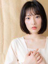 カバーヘア ブリス 大宮西口(COVER HAIR bliss)&nbsp;チャコールグレー艶感ストレート前下がりボブ308W大宮30代40代