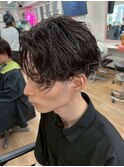 横浜西口メンズマッシュ波巻きパーマツイストパーマメンズパーマ
