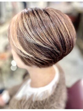 サーティエイト(38) ショートボブ/グラデーションカラー/ブリーチ/インナーカラー/