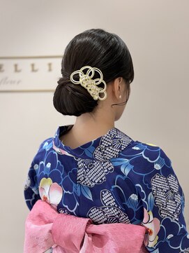 アンベリールフルー(EMBELLIR fleur) 上品シニヨン◎和装ヘアセット|20代|30代|40代