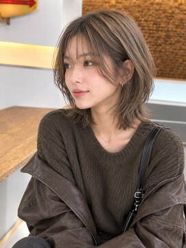 アース 熊本光の森店(HAIR&MAKE EARTH) ボブレイヤーカーキカラー
