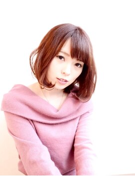 エル バイ ファースト(L by first) 【L by first】厚めバングボブ×ピンクアッシュ◎30代40代50代