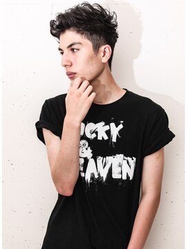 フジヤマ バーバー ショップ(FUJIYAMA BARBER SHOP) ソフトツーブロック くせ毛風パーマ