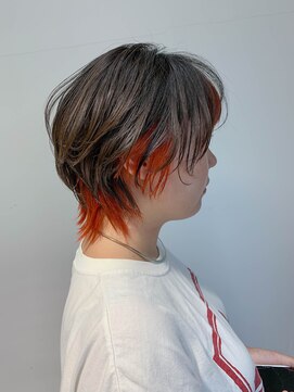 テトヘアー(teto hair) short (インナーカラー、ウルフ、ショートウルフ)