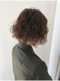 ボブ×パーマ