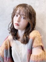 アイティーバイアルバム 八王子店(IT by ALBUM) ブラウンミディ_くびれヘアビタミンカラーメルティカラー_8879