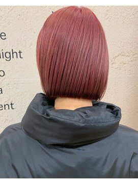 モリオ フロム ロンドン サッポロファクトリー店(morio FROM LONDON) 札幌ボブ ピンクカラー 大人かわいいぱつっとボブ