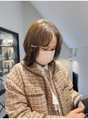 外ハネボブ　レイヤーボブ　ミディアムレイヤー