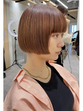 ロンドプロフィール 浦和(Lond profil) オレンジブラウン　ミニボブ　フルバング