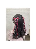 編み込みハーフツイン