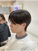 《韓国》サイドパートカルマヘア×ダウンパーマ