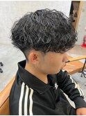 マッシュスパイラルパーマツイストスパイラル波巻きメンズ