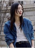 おしゃれ女子ウルフヘア×黒髪ロング