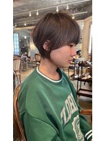 髪質改善と縮毛矯正の専門店 サンティエ(scintiller)&nbsp;大人綺麗な小顔襟足スッキリショートボブ　30代40代50代