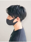 20代30代40代メンズビジネスツーブロックアッシュブラック