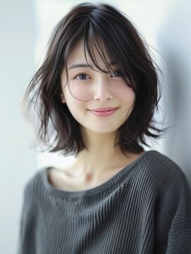 アルトリスト(Altruist Aging×HAIR&SPA) ★ダークアッシュ大人ガーリーボブ着物ミディアムレイヤーカット