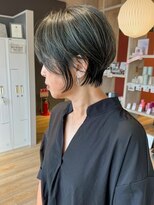 バランス ヘアーアンドアイラッシュ 野田店(balance.)&nbsp;ショートボブ×白髪ぼかしハイライト