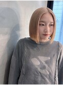 ハイトーンワンレンボブ