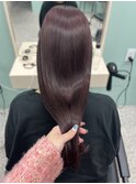 髪質改善 ラベンダーアッシュ ロング 艶カラー【天神大名】