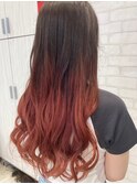 ピンク透明感グラデーションカラー