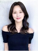 韓国ナチュラル小顔ロングレイヤーカット
