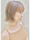 似合わせ小顔ショート/ショートボブ/ラベンダーミルクティー