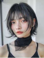 レヴ 草加店(LEV.)&nbsp;ウェットヘアグレーベージュレイヤーカット