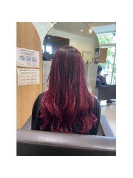 ヘアーオアシス ビオトープサン(Hair Oasis biotope SUN) パープルピンクグラデーション白髪ぼかし