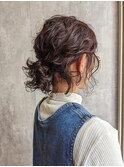 強めパーマでプチアレンジ