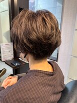 美容室ヒラトヤ 仙北店 透明感×立体感 30代40代大人可愛いアースカラーショートパーマ