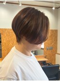ハンサムショート/くびれショート/くすみベージュ